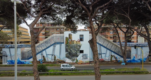 Ne-Os, il poema murale alla stazione Lido Nord